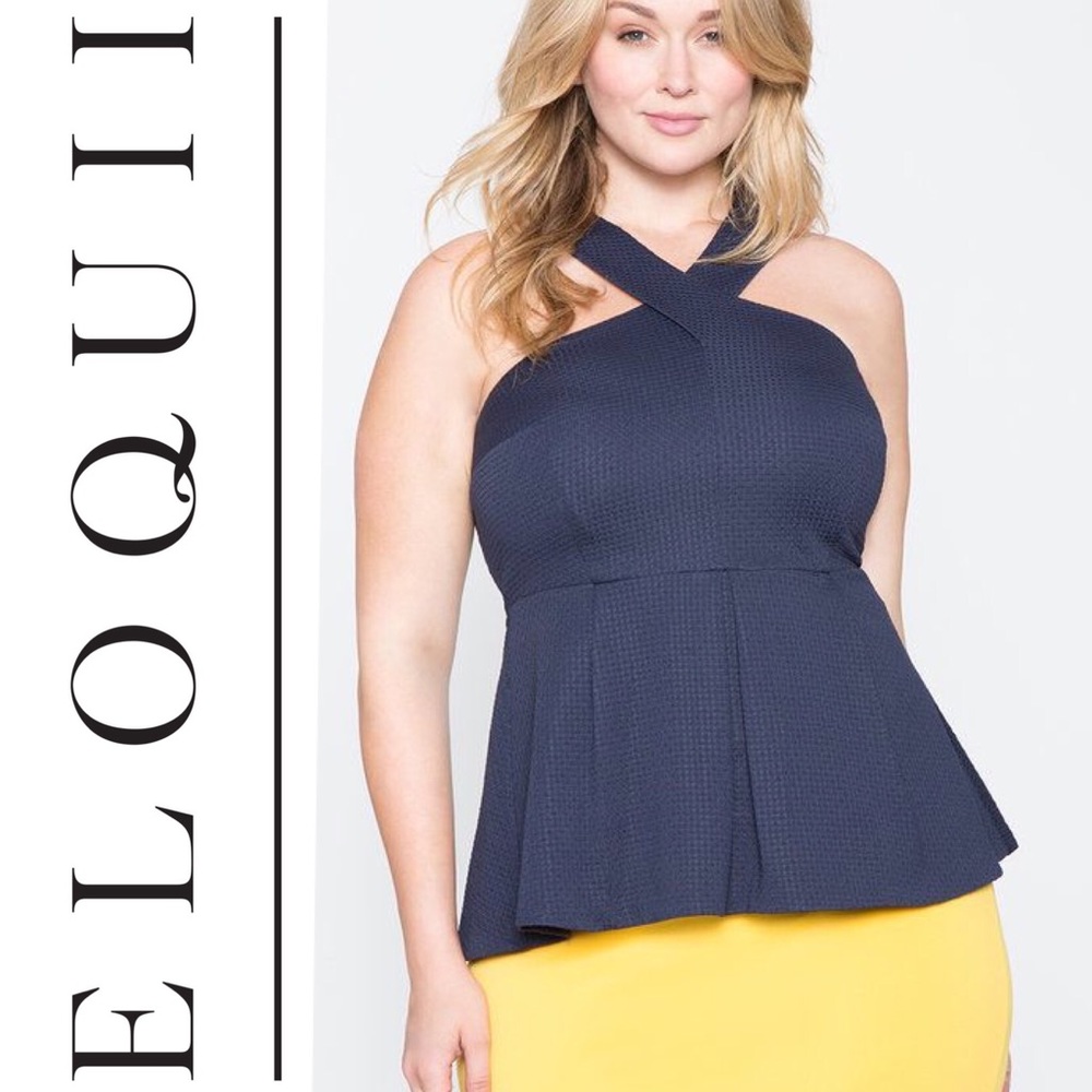 NWOT Eloquii sleeveless cross front top size 18